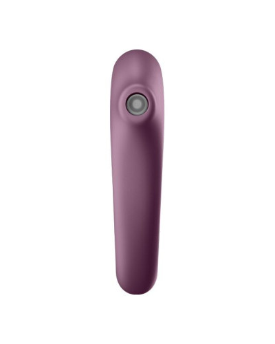 Вакуумный стимулятор с вибрацией Satisfyer Dual Kiss Wine Red - Фото №2