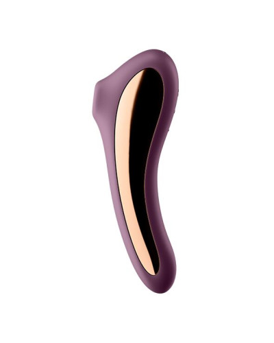 Вакуумный стимулятор с вибрацией Satisfyer Dual Kiss Wine Red - Фото №3