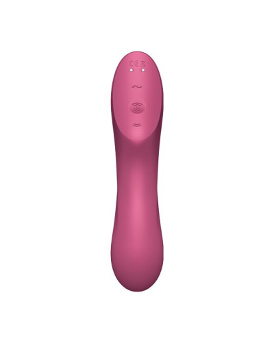 Вакуумний стимулятор із вібрацією Satisfyer Curvy Trinity 3 Red - Фото №4