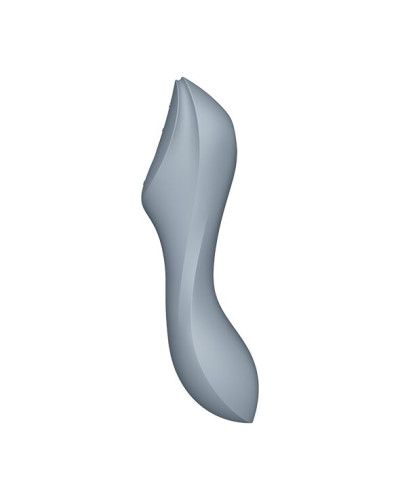 Вакуумный стимулятор с вибрацией Satisfyer Curvy Trinity 3 BlueGrey - Фото №2