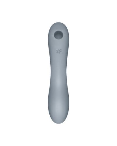 Вакуумный стимулятор с вибрацией Satisfyer Curvy Trinity 3 BlueGrey - Фото №3