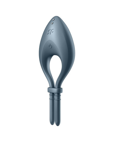 Эрекционное смарт виброкольцо лассо с регулировкой размера Satisfyer Bullseye Dark Blue - Фото №1