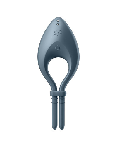Эрекционное смарт виброкольцо лассо с регулировкой размера Satisfyer Bullseye Dark Blue - Фото №2