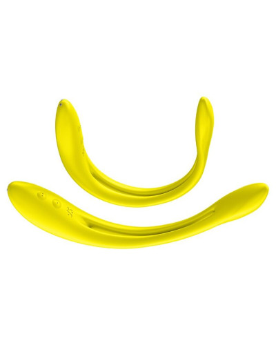 Универсальный гибкий вибратор для пар Satisfyer Elastic Game Yellow - Фото №4