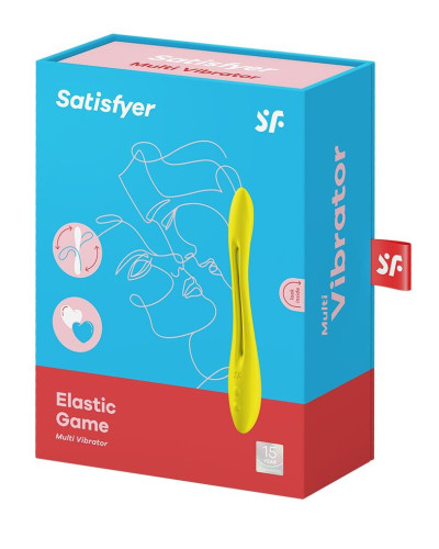 Универсальный гибкий вибратор для пар Satisfyer Elastic Game Yellow - Фото №6
