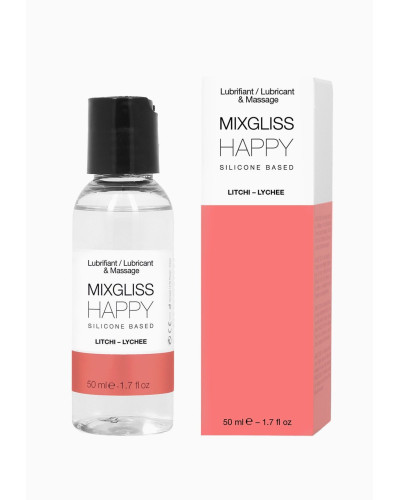 Лубрикант на силиконовой основе MixGliss HAPPY - LITCHI (50 мл) с ароматом китайского личи - Фото №1