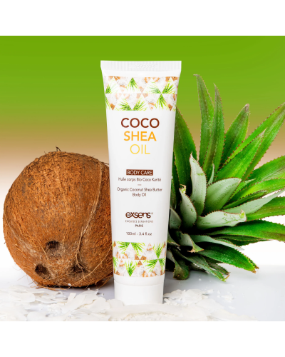 Органічна кокосова олія каріте (ши) для тіла EXSENS Coco Shea Oil 100 мл, сертифікат ECOCERT - Фото №5