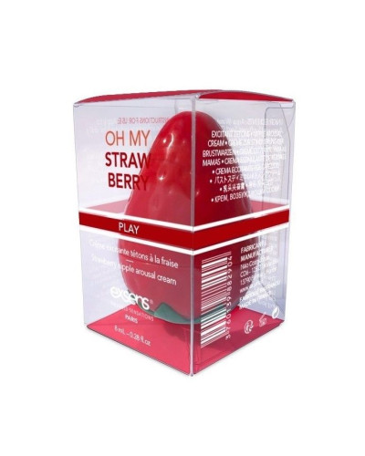 Возбуждающий крем для сосков EXSENS Oh My Strawberry (8 мл) с жожоба и маслом ши, съедобный - Фото №1