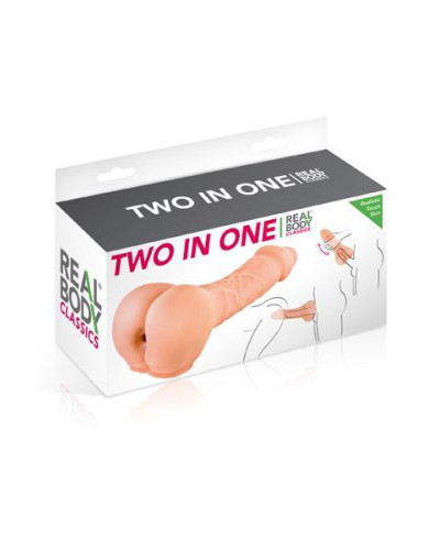 Насадка на член — мастурбатор 2в1 Real Body — Two In One - Фото №3