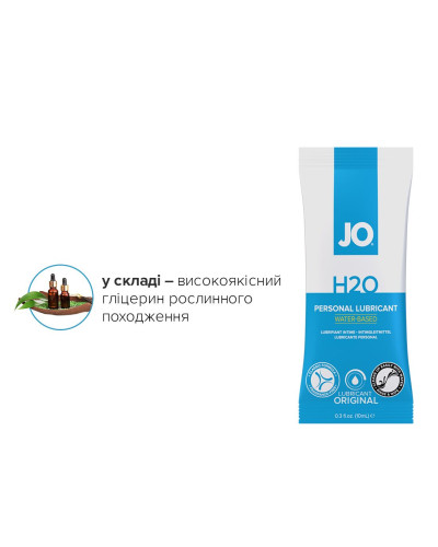 Набір лубрикантів Foil Display Box – JO H2O Lubricant – Original – 12 × 10ml - Фото №5