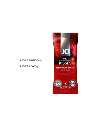 Набір лубрикантів Foil Display Box – JO H2O Lubricant – Strawberry – 12 × 10ml - Фото №3