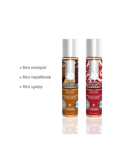 Набір лубрикантів JO Naughty or Nice Gift Set – Candy Cane & Gingerbread (2×30 мл) - Фото №3