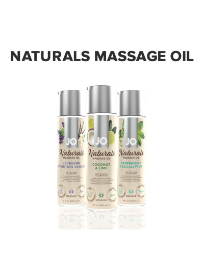 Масажна олія JO Naturals Massage Oil Coconut&Lime з натуральними ефірними оліями 120мл - Фото №5