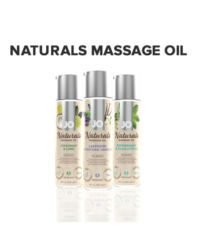 Масажна олія JO Naturals Massage Oil Lavender&Vanilla з натуральними ефірними оліями (120 мл) - Фото №5