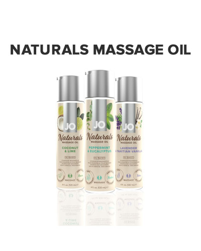 Масажна олія JO Naturals Massage Oil Peppermint & Eucalyptus з ефірними оліями (120 мл) - Фото №5