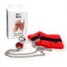 Наручники з металевою анальною пробкою Art of Sex Handcuffs with Metal Anal Plug size M Red - Фото №1