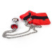 Наручники з металевою анальною пробкою Art of Sex Handcuffs with Metal Anal Plug size M Red - Фото №2