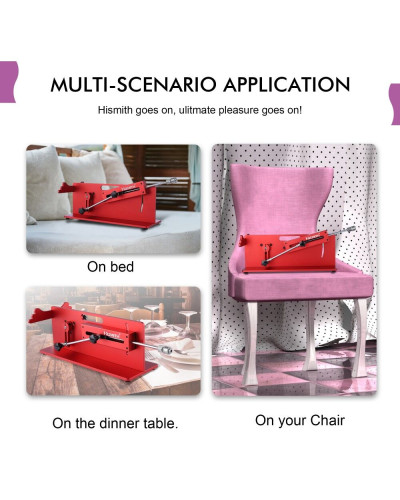 Смарт секс-машина Hismith Table Top 2.0 Pro APP Red, настільна версія - Фото №8