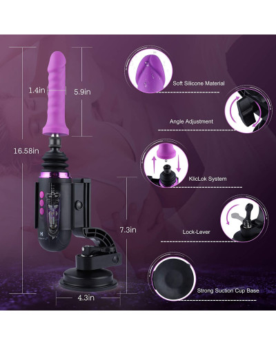 Міні секс-машина Hismith Mini Capsule Sex-Machine with Strong Suction Cup, потужна, перезаряджувана - Фото №5
