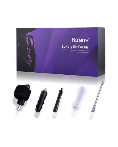 Набір адаптерів «для нього» для секс-машин Hismith KlicLok System Set for Him, мастурбатор у комплек - Фото №1