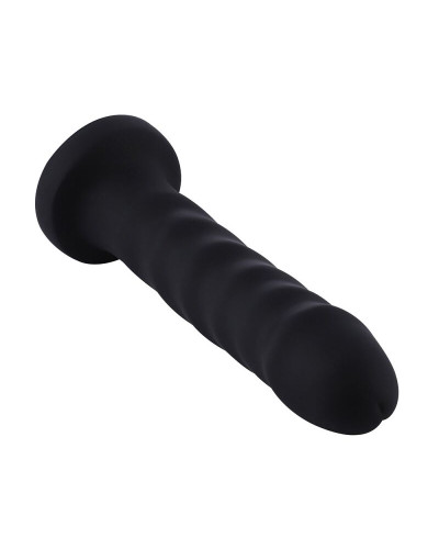 Силіконовий фалоімітатор для секс-машин Hismith 7.1″ Anal Dildo Black, система KlicLok - Фото №1