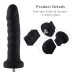 Силіконовий фалоімітатор для секс-машин Hismith 7.1″ Anal Dildo Black, система KlicLok - Фото №2