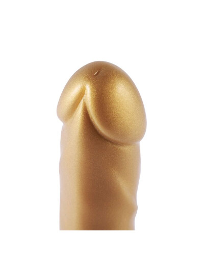 Золотий фалоімітатор Hismith 6.8″ Golden Silicone Dildo, система KlicLok - Фото №5
