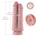 Двойной дилдо для секс-машин Hismith 8.5” Two Cocks One Hole Silicone Dildo - Фото №7