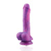 Фаллоимитатор 8.2″ с вибрацией для секс-машин Hismith Purple Silicone Dildo with Vibe, KlicLok - Фото №2