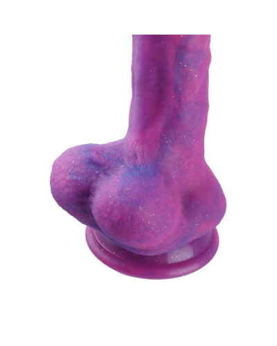 Фаллоимитатор 8.2″ с вибрацией для секс-машин Hismith Purple Silicone Dildo with Vibe, KlicLok - Фото №5