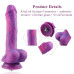 Фаллоимитатор 8.2″ с вибрацией для секс-машин Hismith Purple Silicone Dildo with Vibe, KlicLok - Фото №7