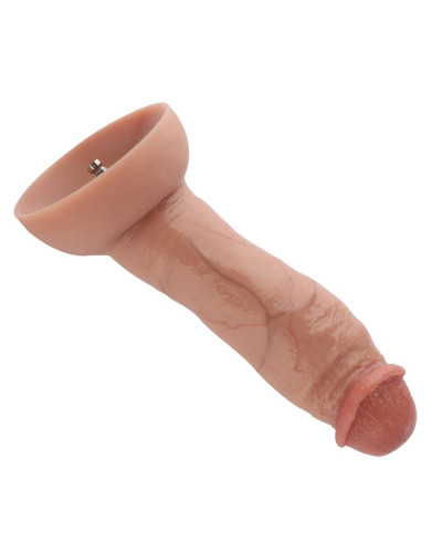 Гіперреалістичний фалоімітатор для секс-машин Hismith Hyper Realistic Silicone Dildo, KlicLok - Фото №5
