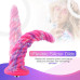 Фантазійний фалоімітатор 10.12″ для секс-машин Hismith Silicone Dildo rose Monster Series, KlicLok - Фото №3