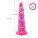 Фантазійний фалоімітатор 10.12″ для секс-машин Hismith Silicone Dildo rose Monster Series, KlicLok - Фото №4