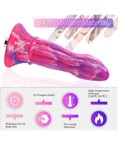 Фалоімітатор для секс-машин Hismith 10.3″ Silicone Monster Dildo Series, KlicLok та присоска - Фото №4