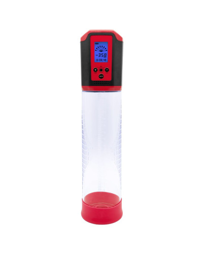 Автоматична вакуумна помпа Men Powerup Passion Pump Red, LED-табло, перезаряджувана, 8 режимів - Фото №1