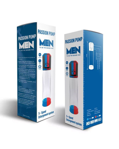 Автоматична вакуумна помпа Men Powerup Passion Enlargement system Red, перезаряджувана, 5 режимів - Фото №3