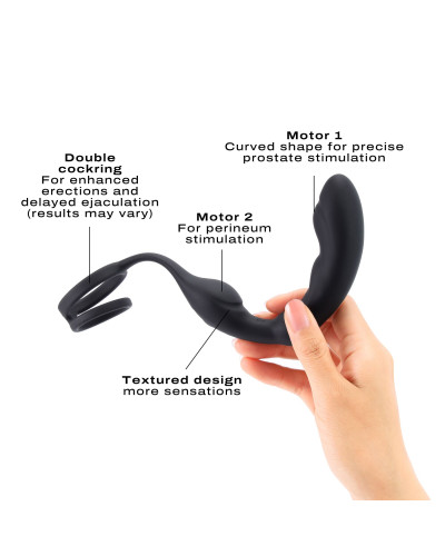 Масажер простати Dorcel P-Ring з ерекційним кільцем та пультом ДК - Фото №2