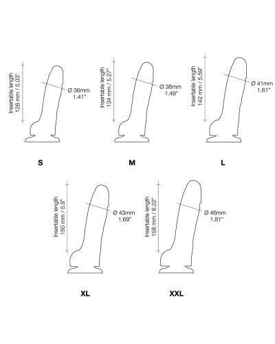 Реалістичний фалоімітатор Strap-On-Me Sliding Skin Realistic Dildo Fuchsia S, ефект рухливої шкіри - Фото №6