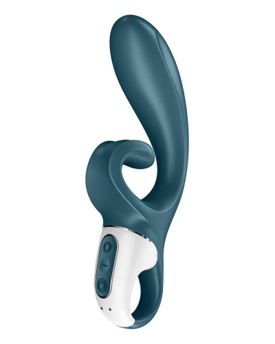 Смарт вибратор кролик Satisfyer Hug Me Bluegrey, 2 мотора, диаметр 4,2см, широкая клиторальная часть - Фото №4