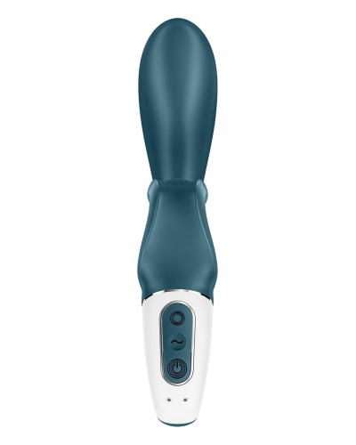 Смарт вибратор кролик Satisfyer Hug Me Bluegrey, 2 мотора, диаметр 4,2см, широкая клиторальная часть - Фото №5