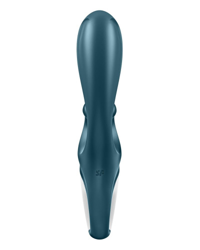 Смарт вибратор кролик Satisfyer Hug Me Bluegrey, 2 мотора, диаметр 4,2см, широкая клиторальная часть - Фото №6