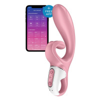 Смарт вібратор-кролик Satisfyer Hug Me Pink, 2 мотори, діаметр 4,2см, широка кліторальна частина