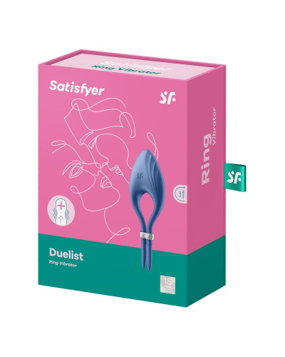 Эрекционное виброкольцо лассо Satisfyer Duelist Blue, 10 режимов, мощный мотор - Фото №6