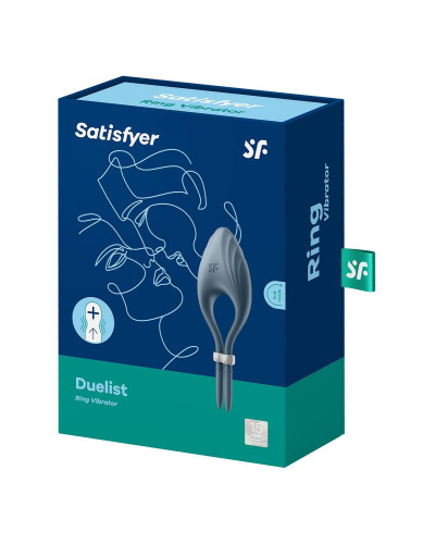 Ерекційне віброкільце-ласо Satisfyer Duelist Dark Blue, 10 режимів, потужний мотор - Фото №6