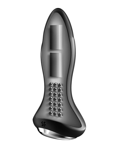 Анальная смарт-вибропробка с жемчужным массажем Satisfyer Rotator Plug 1+ Black - Фото №3