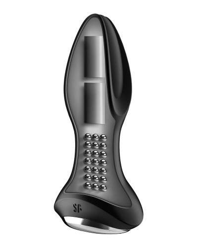 Анальная смарт вибропробка с жемчужным массажем Satisfyer Rotator Plug 2+ Black - Фото №3