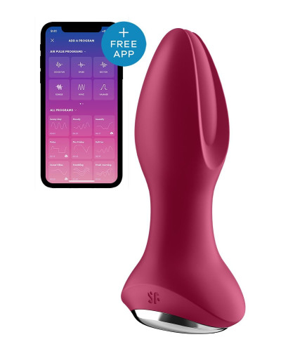Анальная смарт вибропробка с жемчужным массажем Satisfyer Rotator Plug 2+ Violet - Фото №1