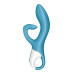 Вібратор-кролик із потрійним відростком Satisfyer Embrace me Turquoise, 2 мотори, діаметр 3,6 см - Фото №2