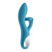 Вібратор-кролик із потрійним відростком Satisfyer Embrace me Turquoise, 2 мотори, діаметр 3,6 см - Фото №4